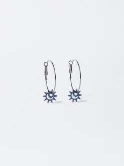PARFOIS Pendientes De Aro Con Cristales Multicor Outlet