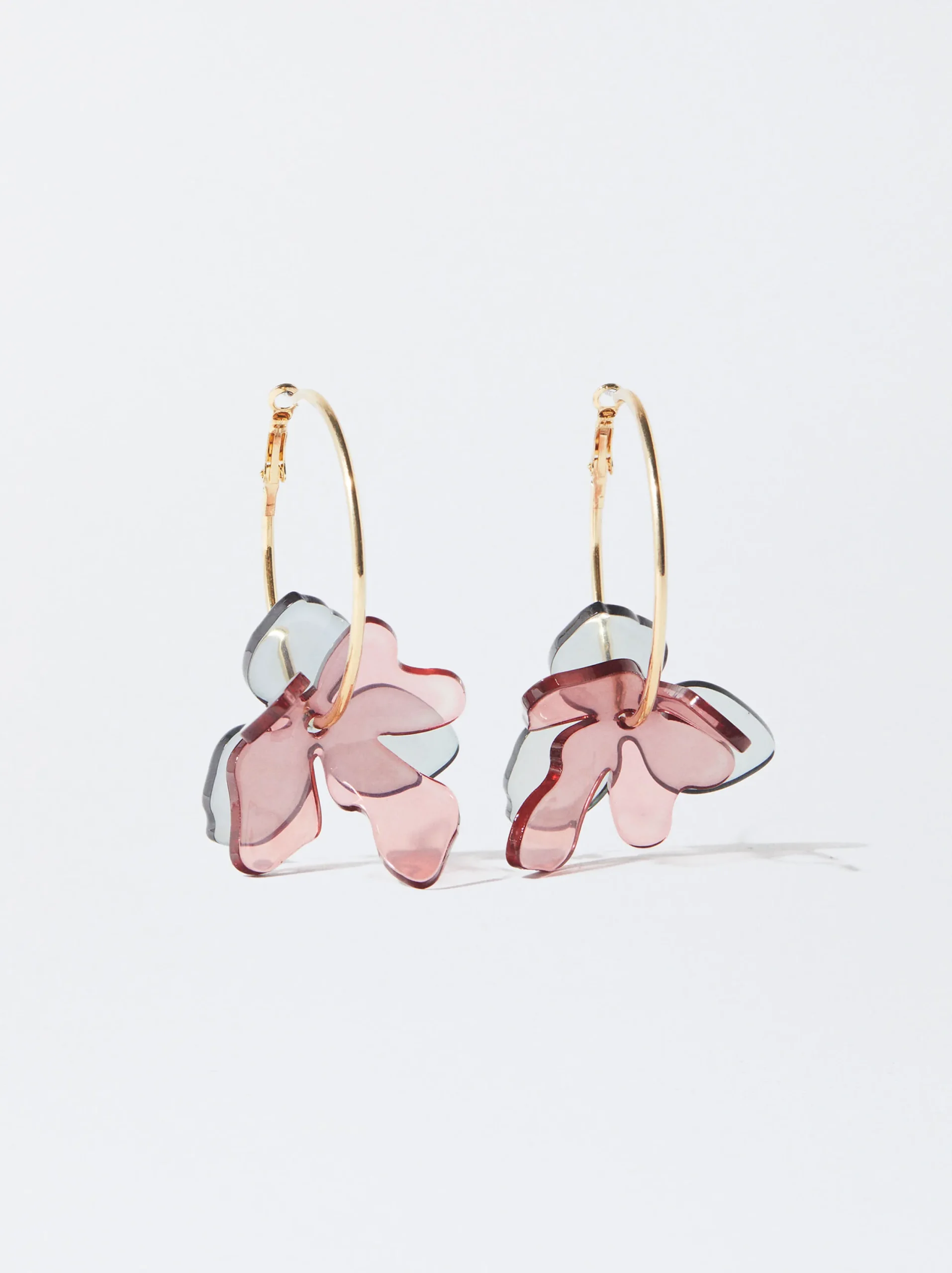 PARFOIS Pendientes De Aro Con Flor Multicor Cheap