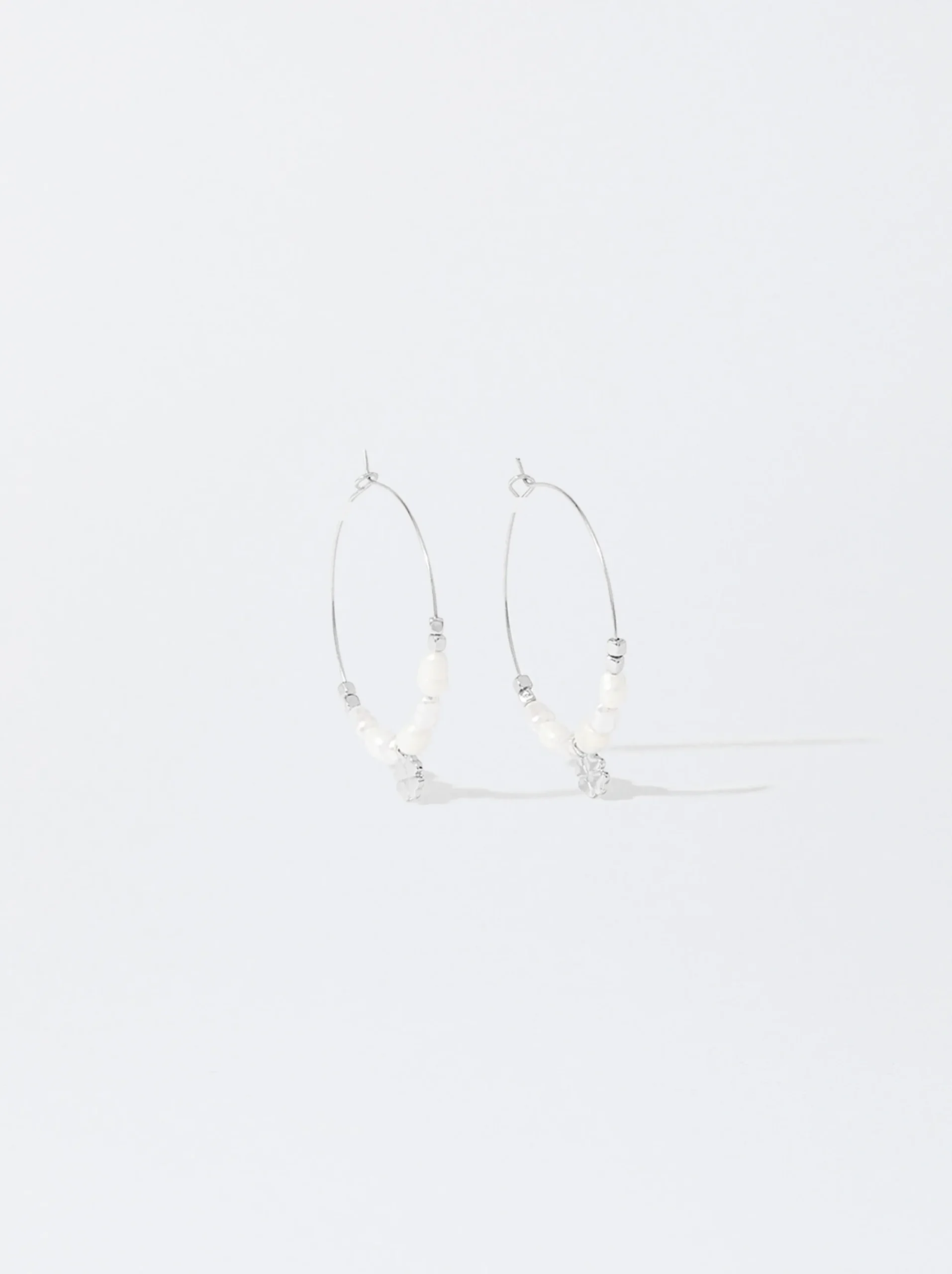 PARFOIS Pendientes De Aro Con Perla De Agua Dulce Plateado Clearance