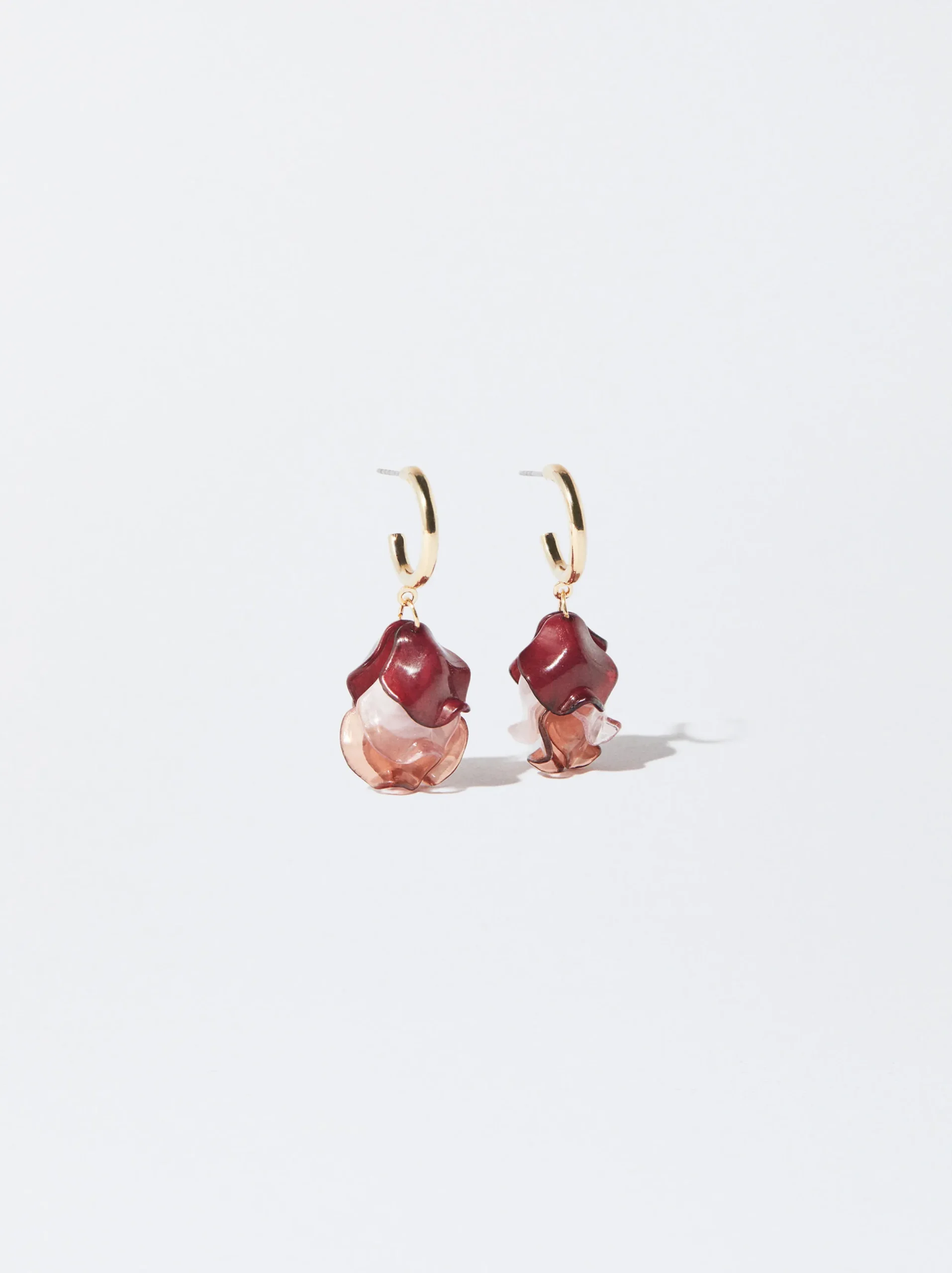 PARFOIS Pendientes De Aro Con Resina Multicor Best Sale