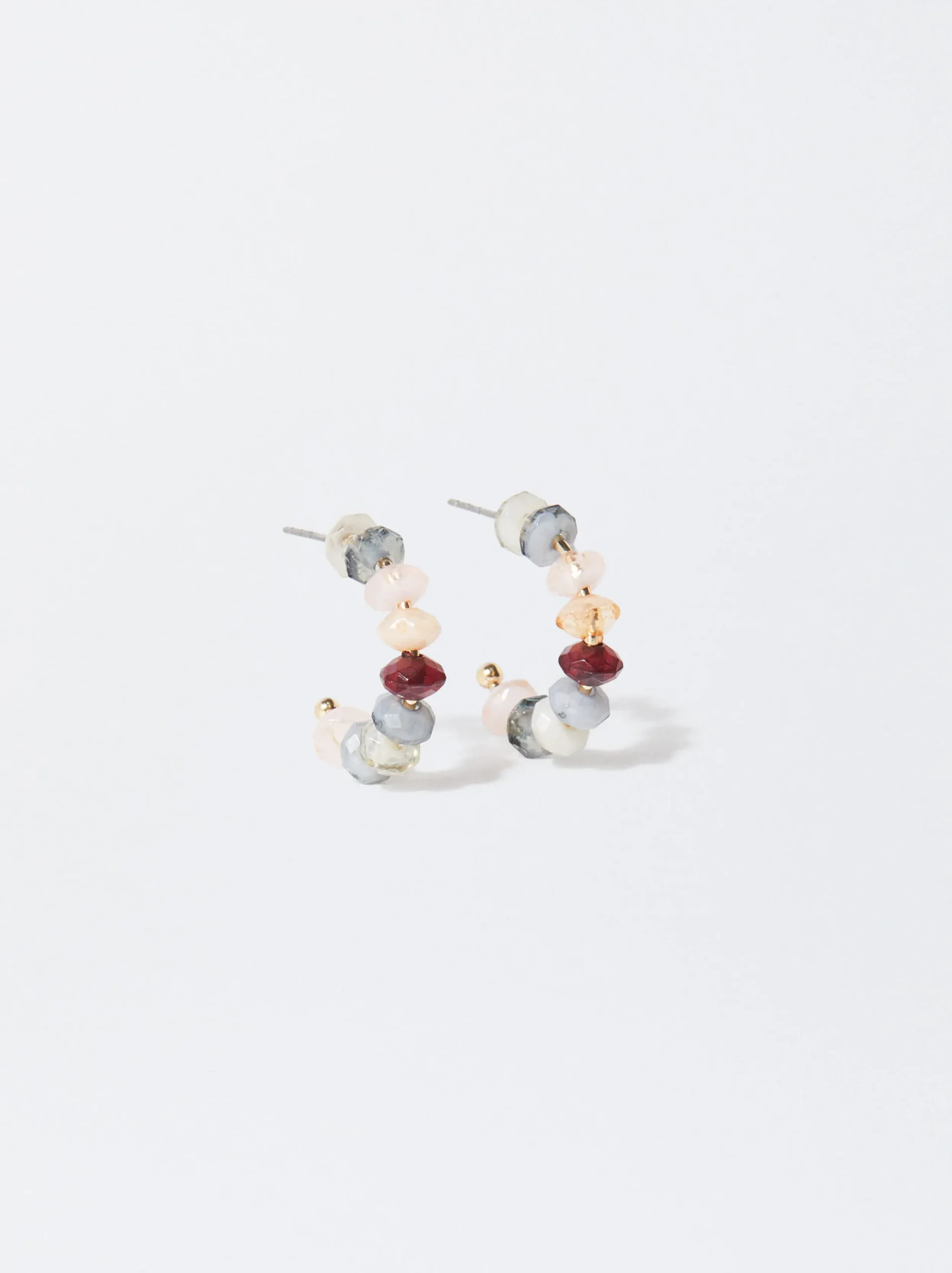 PARFOIS Pendientes De Aro De Resina Multicor Store