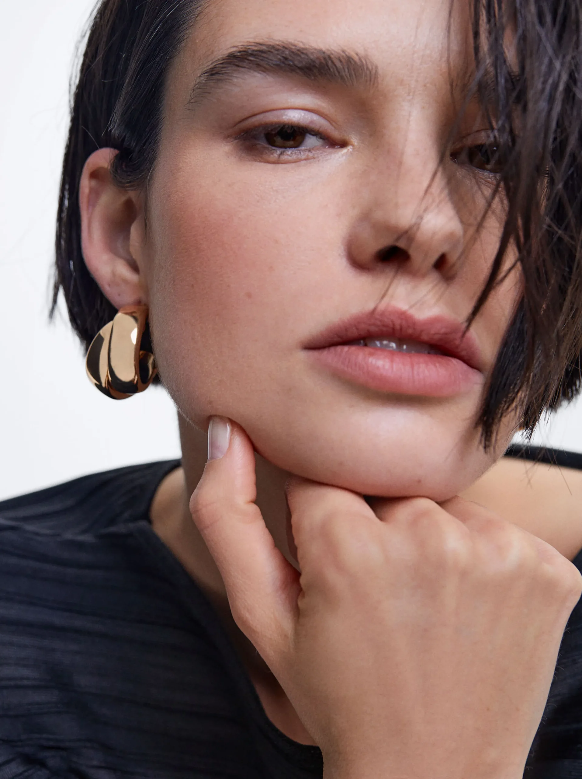 PARFOIS Pendientes De Aro s Dorado Fashion