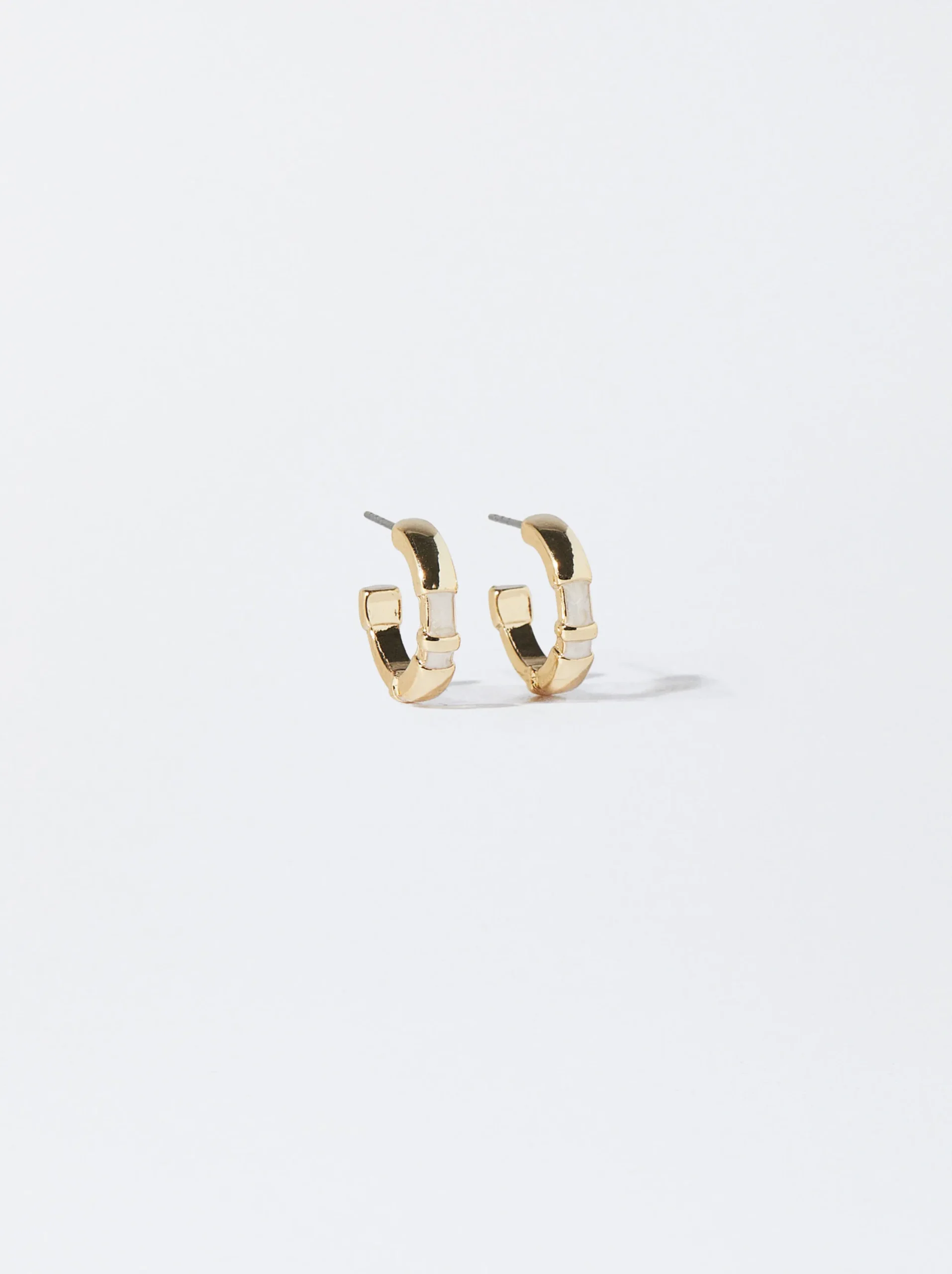 PARFOIS Pendientes De Aro Esmalte Dorado Clearance