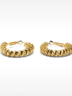 PARFOIS Pendientes De Aro Irregulares s Dorado Fashion