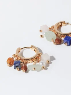 PARFOIS Pendientes De Aro Multicolor Multicor Best Sale