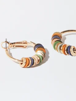 PARFOIS Pendientes De Aro Multicolor Multicor New