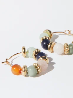 PARFOIS Pendientes De Aro Multicolor Multicor Fashion