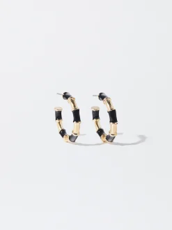 PARFOIS Pendientes De Aro Multicolor Negro Clearance