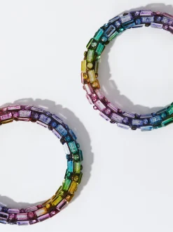 PARFOIS Pendientes De Aro Multicolor Multicor Flash Sale