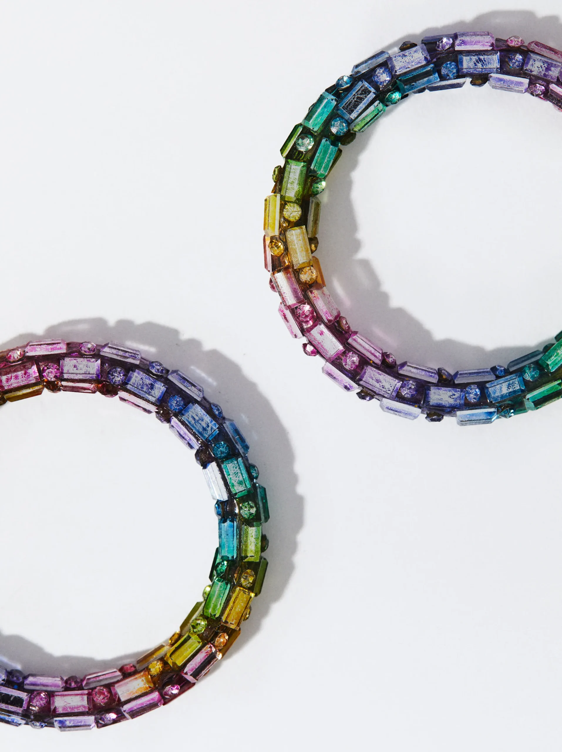 PARFOIS Pendientes De Aro Multicolor Multicor Flash Sale