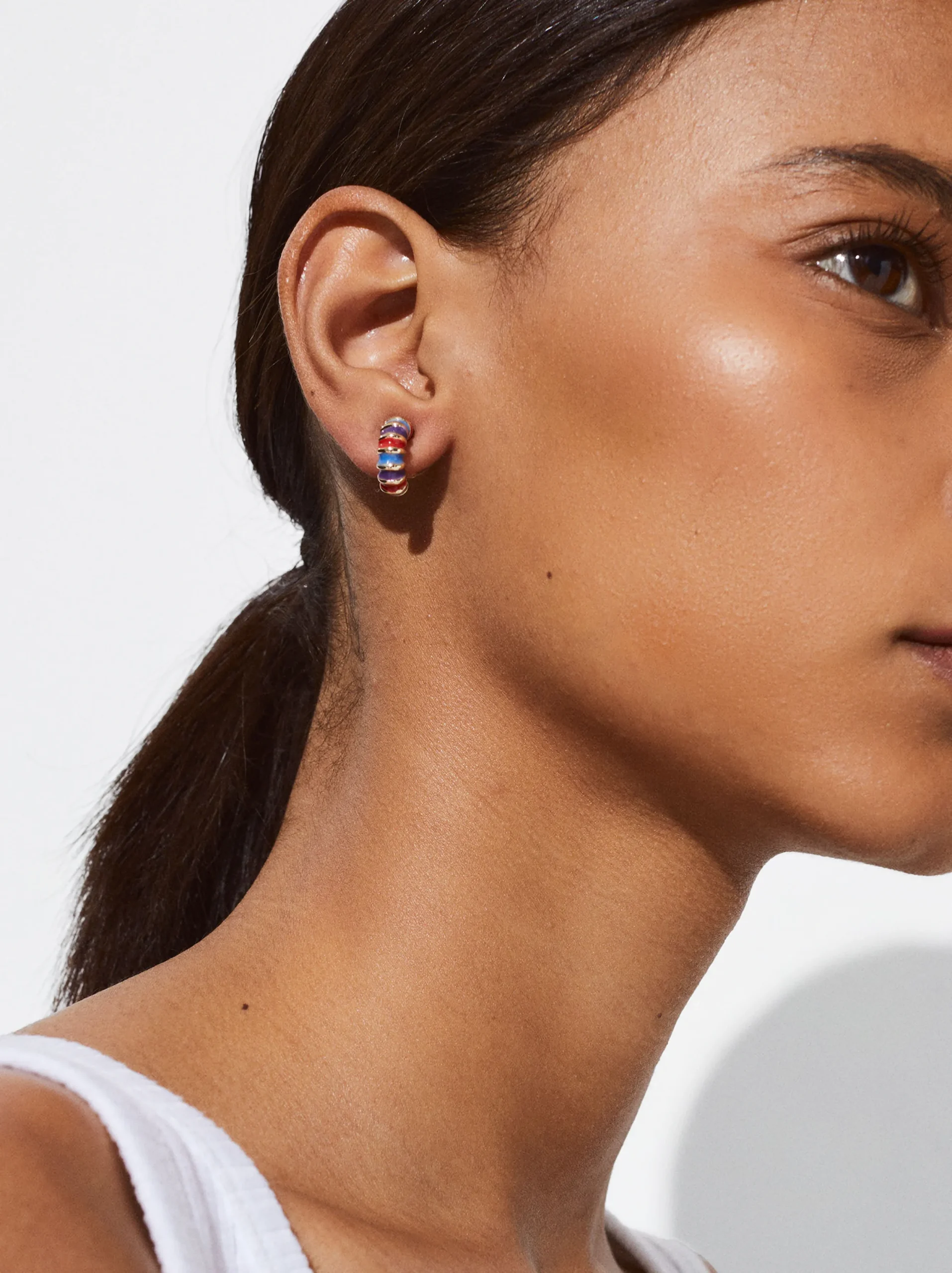 PARFOIS Pendientes De Aro Multicolor Multicor Best Sale