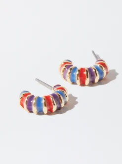 PARFOIS Pendientes De Aro Multicolor Multicor Best Sale