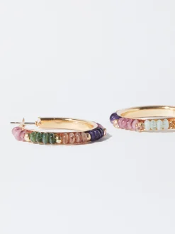 PARFOIS Pendientes De Aro Multicolor Multicor Cheap