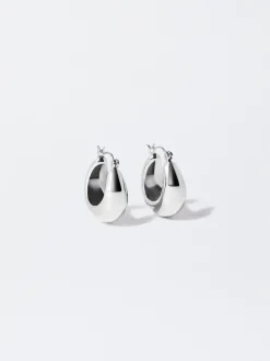 PARFOIS Pendientes De Aro s Plateado New