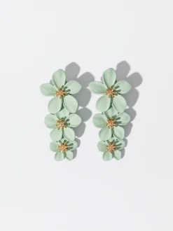 PARFOIS Pendientes De Clip Con Flor Amarillo Flash Sale
