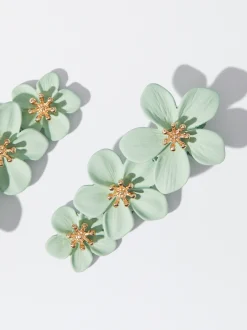 PARFOIS Pendientes De Clip Con Flor Amarillo Flash Sale