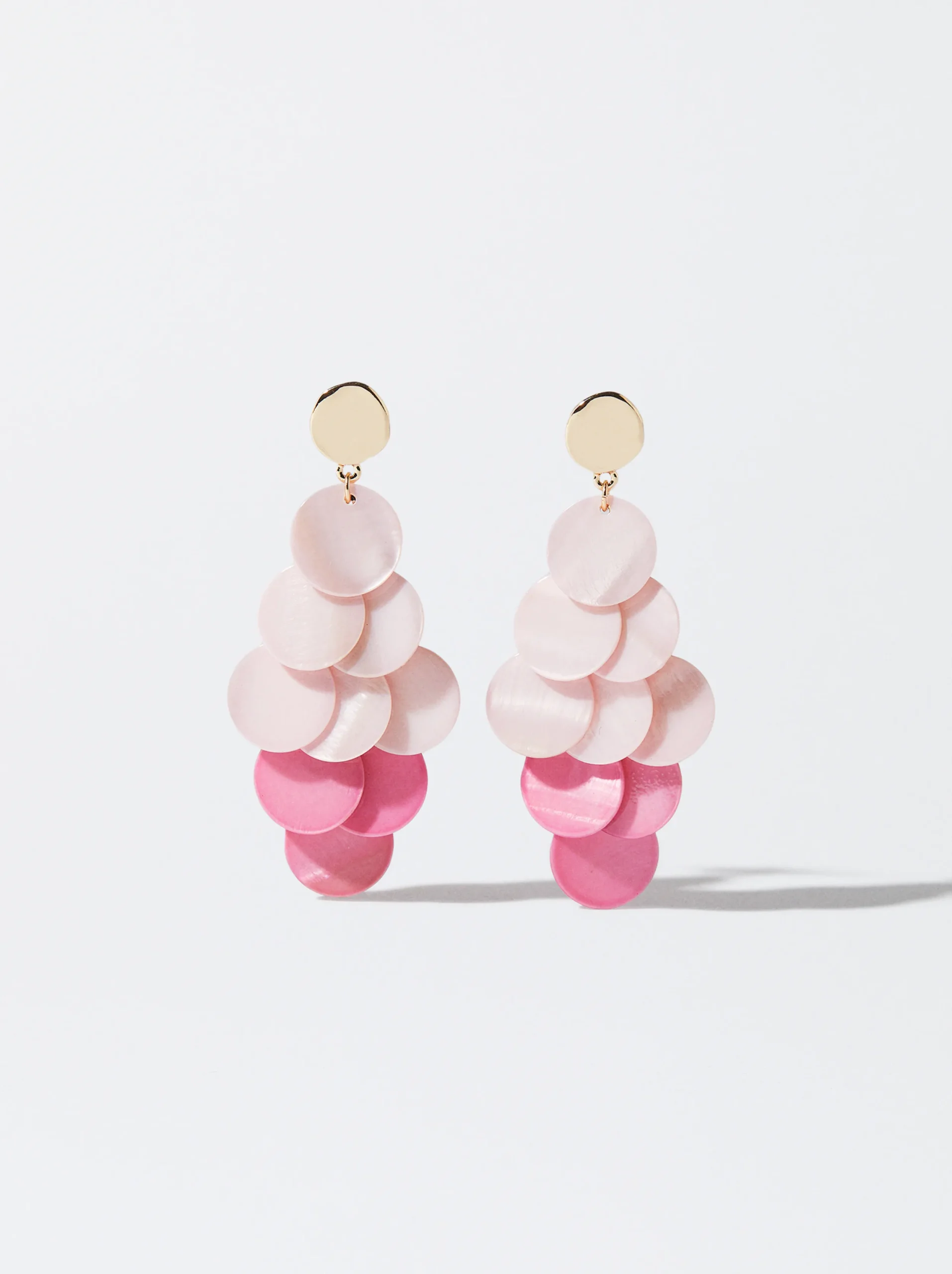PARFOIS Pendientes De Concha Fucsia Hot