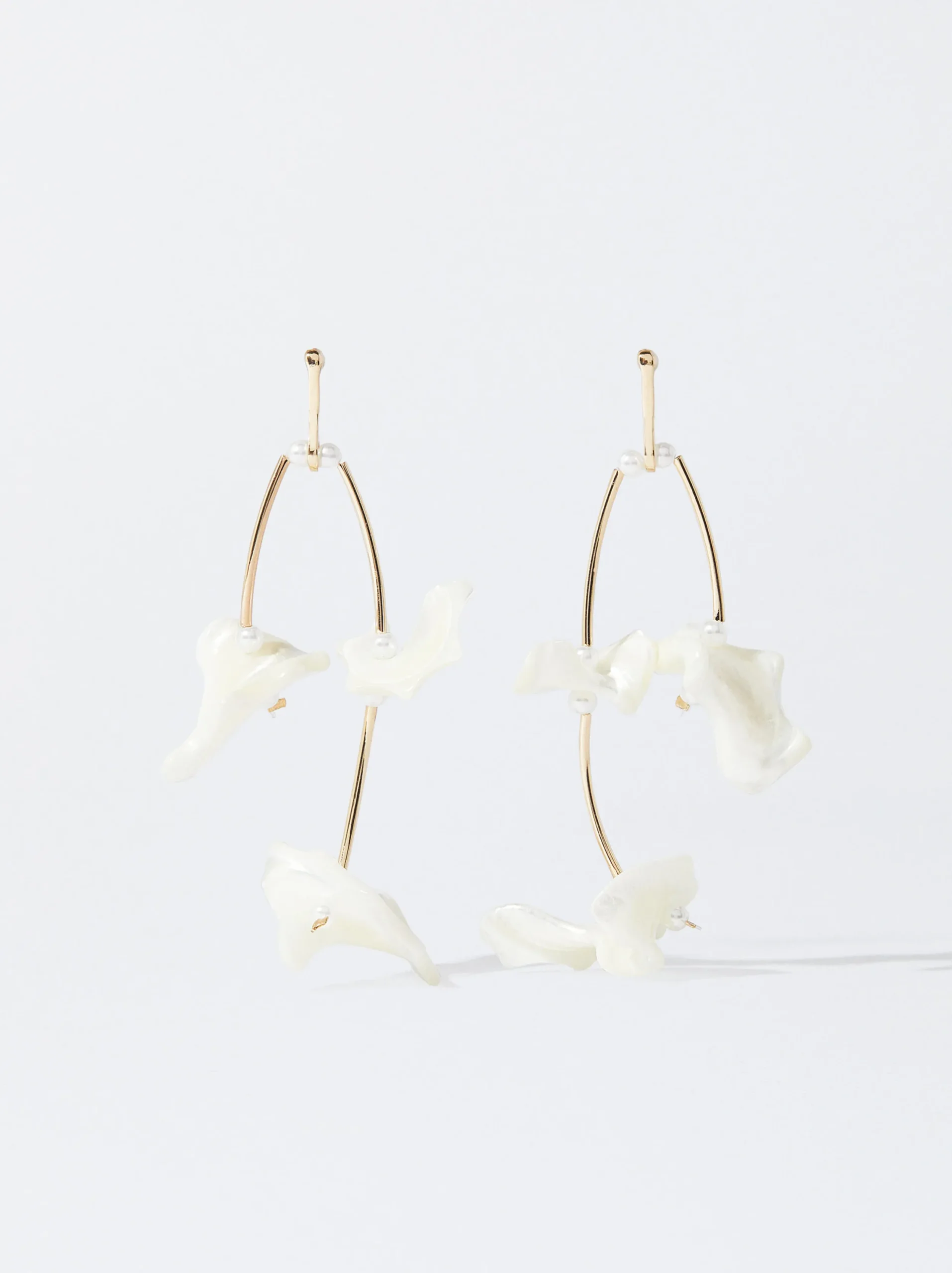 PARFOIS Pendientes De Concha Blanco Cheap
