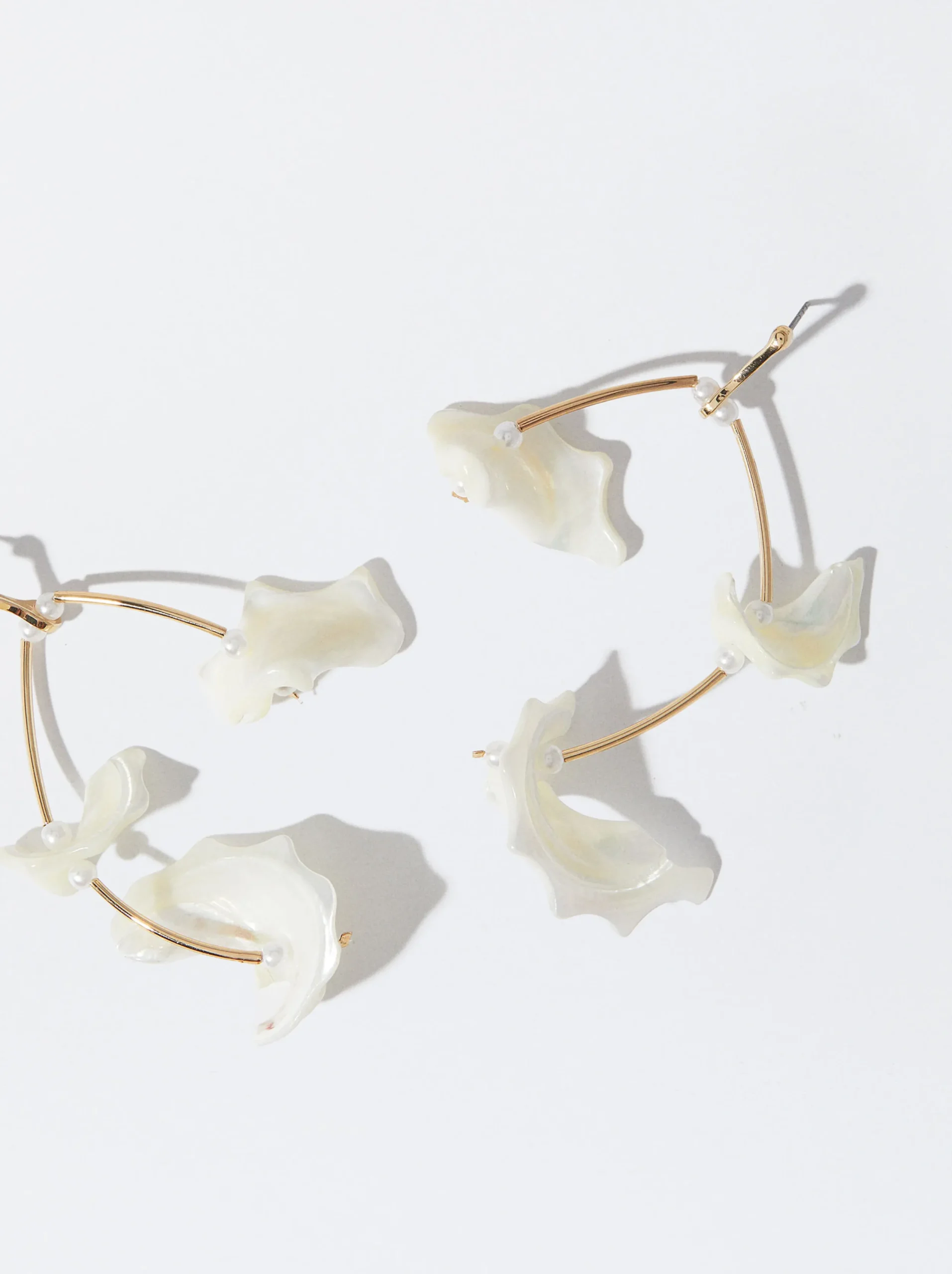 PARFOIS Pendientes De Concha Blanco Cheap