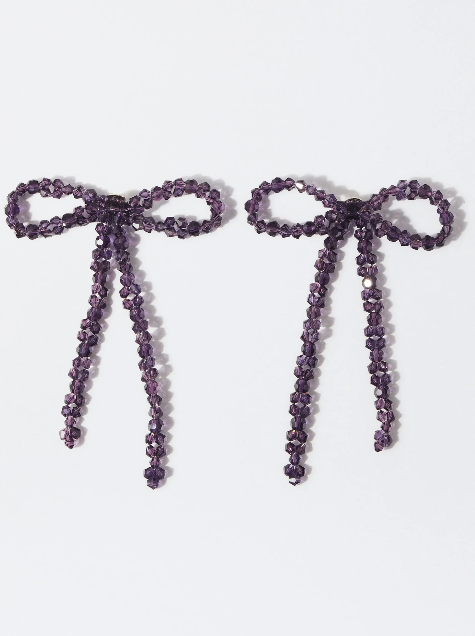 PARFOIS Pendientes De Lazo Violeta Clearance