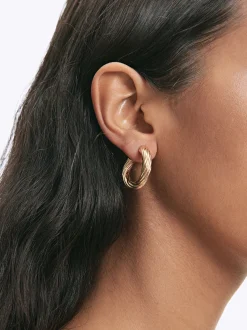 PARFOIS Pendientes De Plata 925 Dorado Hot