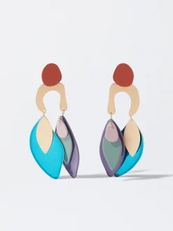 PARFOIS Pendientes De Resina Multicor Discount
