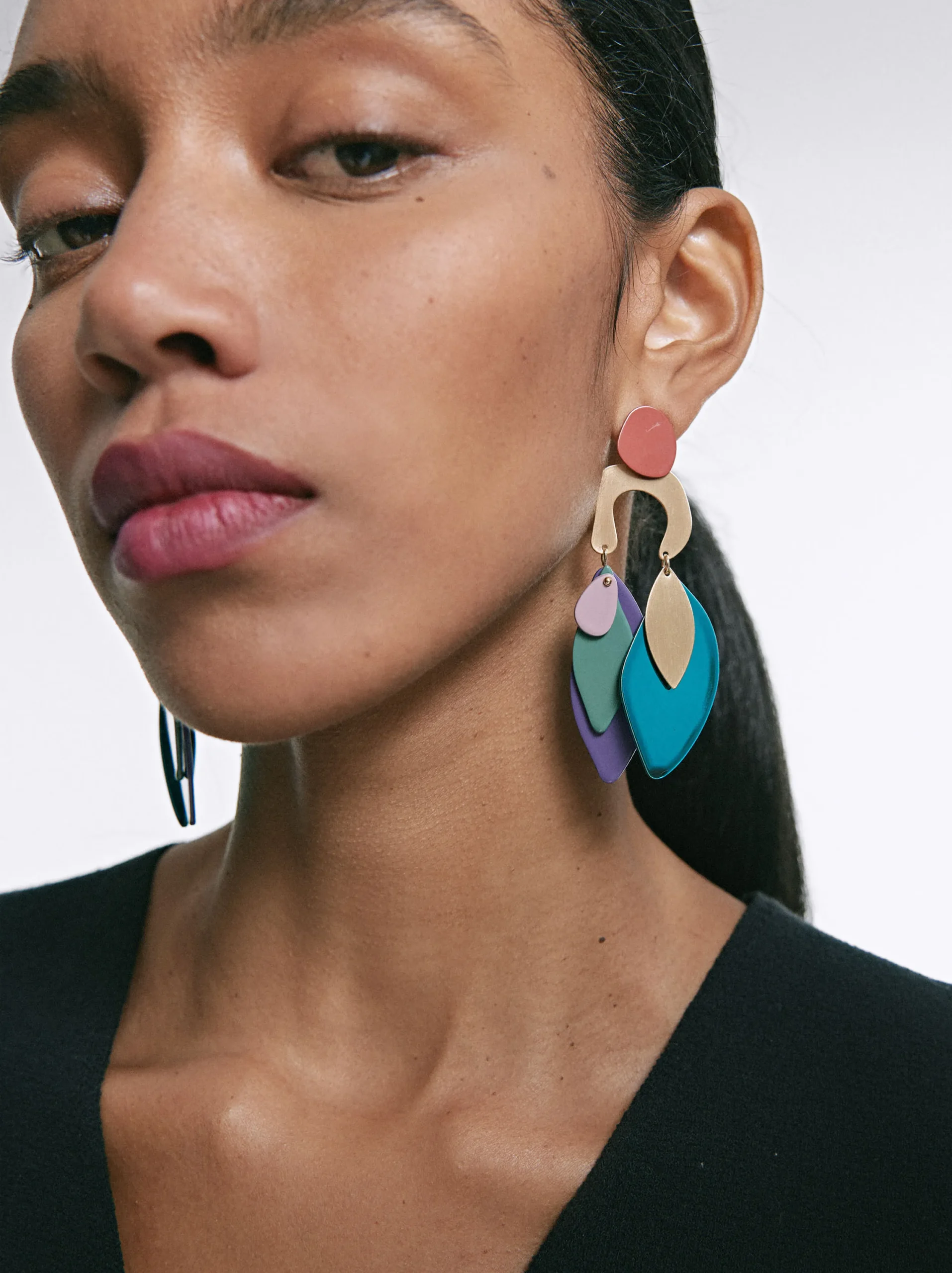 PARFOIS Pendientes De Resina Multicor Discount