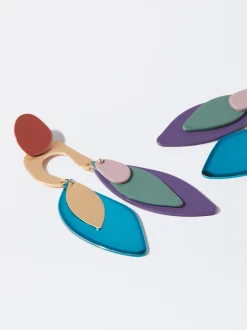 PARFOIS Pendientes De Resina Multicor Discount
