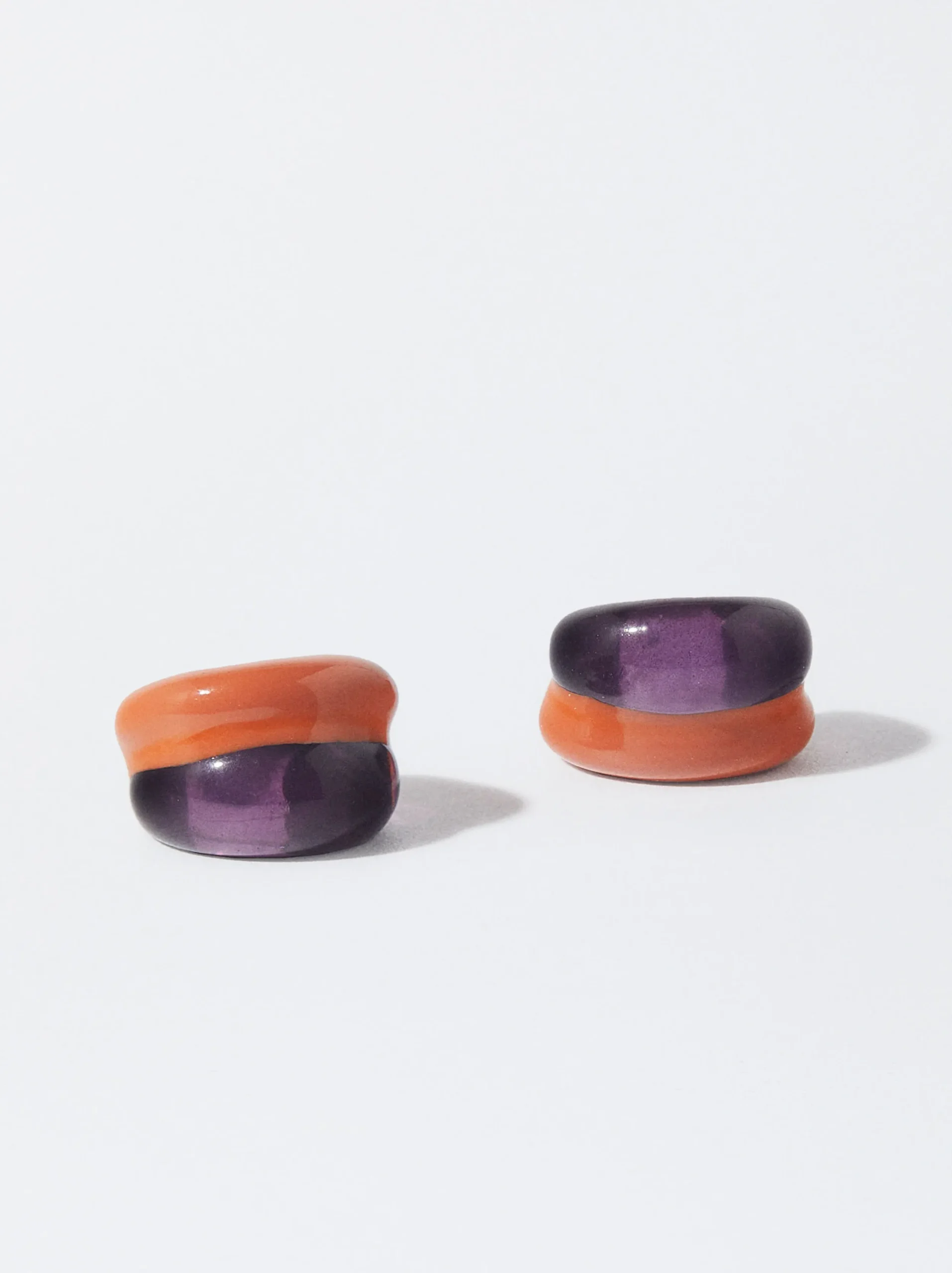 PARFOIS Pendientes De Resina Multicor Hot