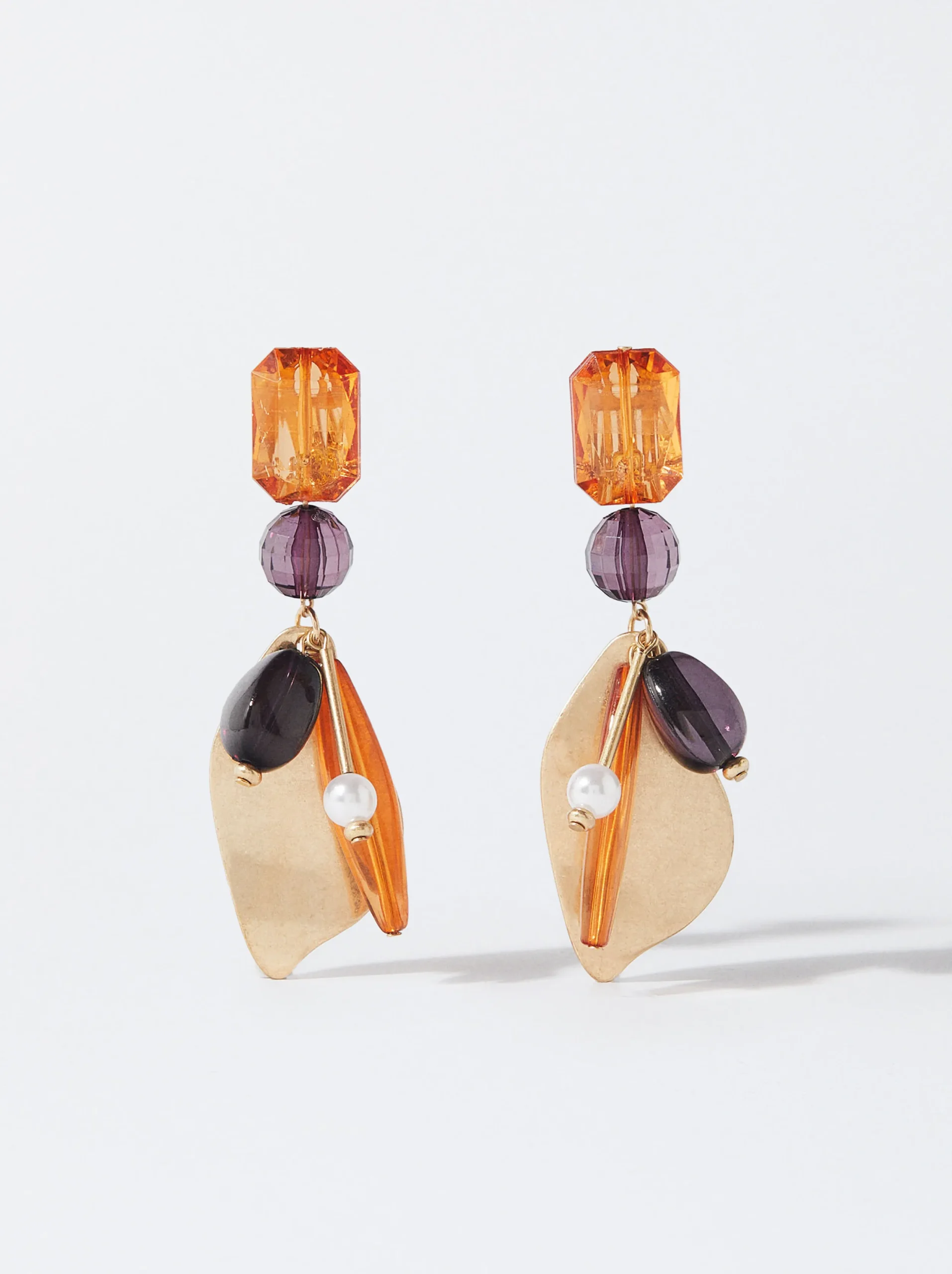 PARFOIS Pendientes De Resina Multicor Fashion