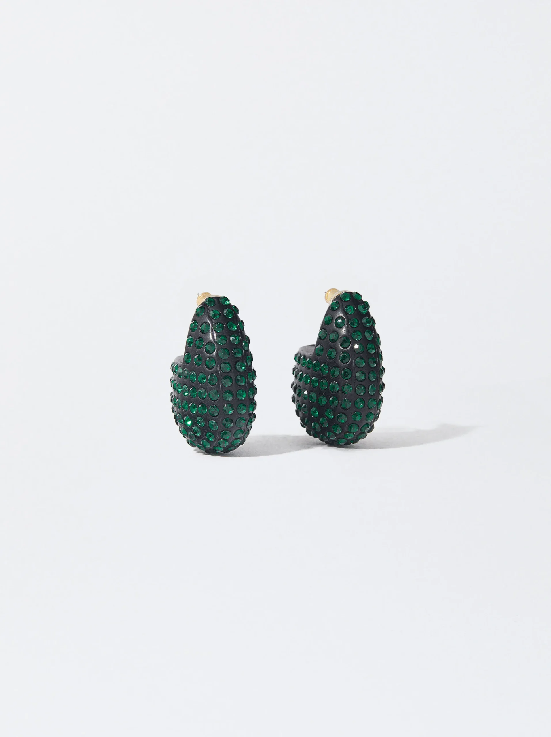 PARFOIS Pendientes De Resina Con Cristales Multicor Flash Sale