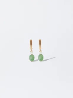 PARFOIS Pendientes De Resina Y Perlas Verde Online