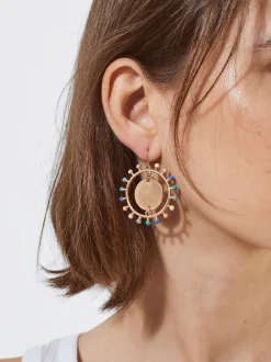 PARFOIS Pendientes Dorados Multicor Store