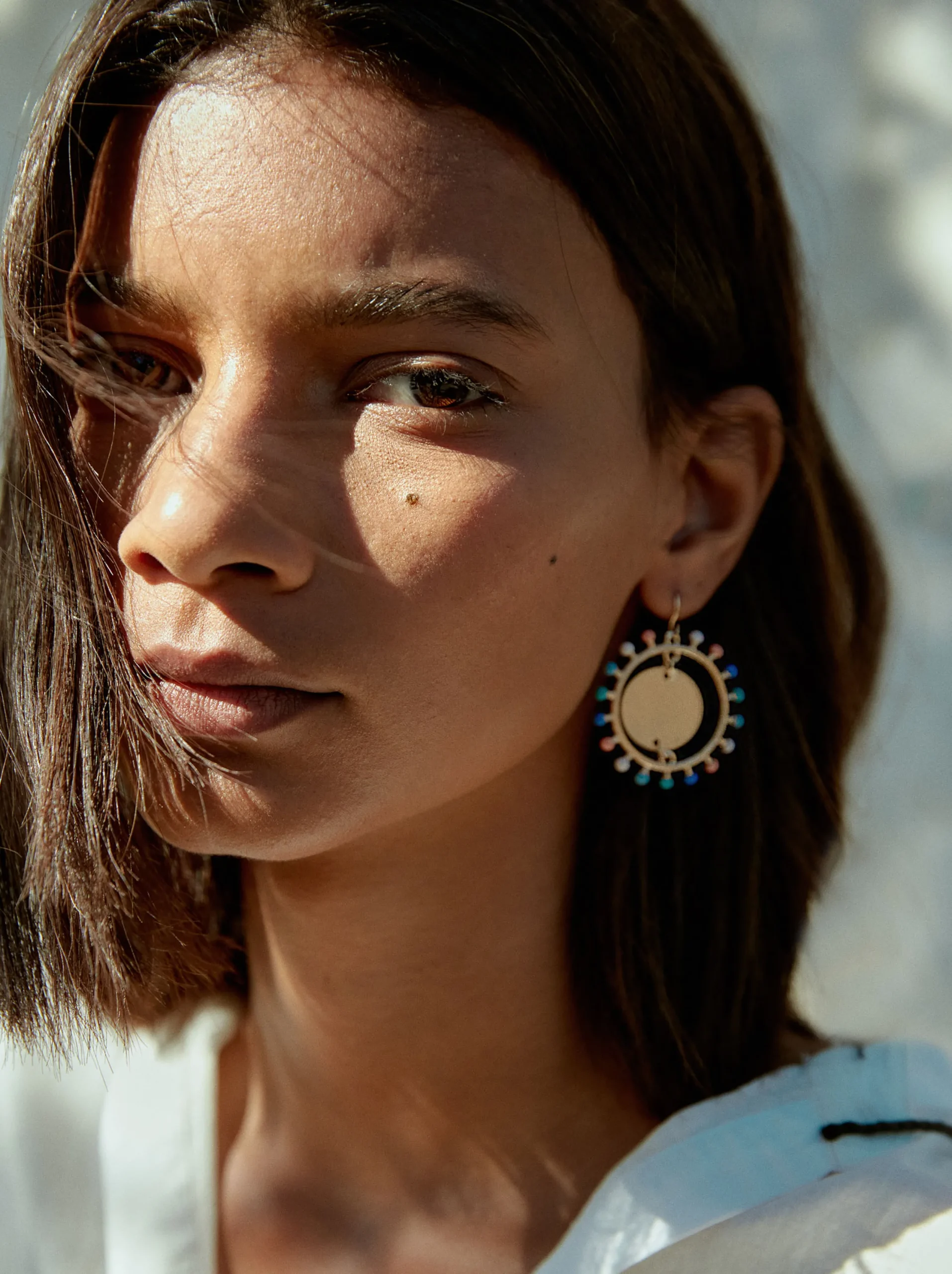 PARFOIS Pendientes Dorados Multicor Store
