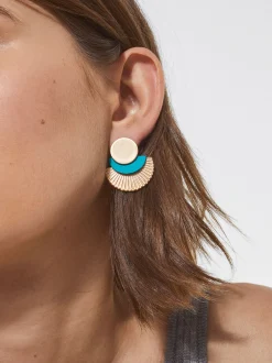 PARFOIS Pendientes Dorados Verde Outlet