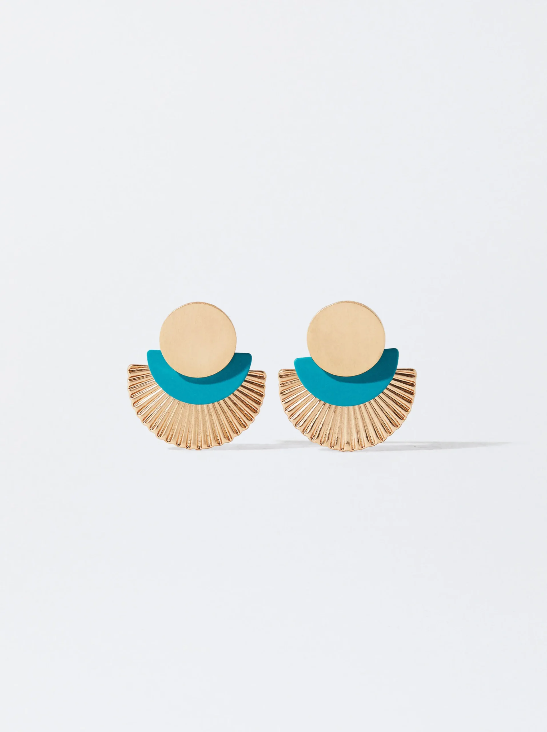 PARFOIS Pendientes Dorados Verde Outlet