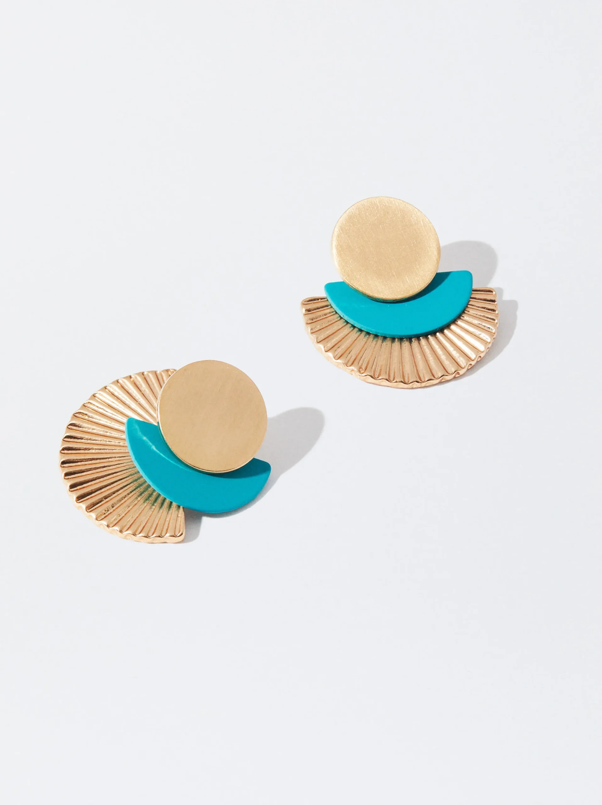 PARFOIS Pendientes Dorados Verde Outlet