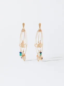 PARFOIS Pendientes Dorados Multicor Hot