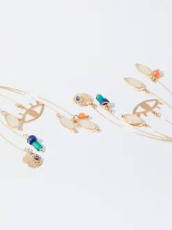 PARFOIS Pendientes Dorados Multicor Hot