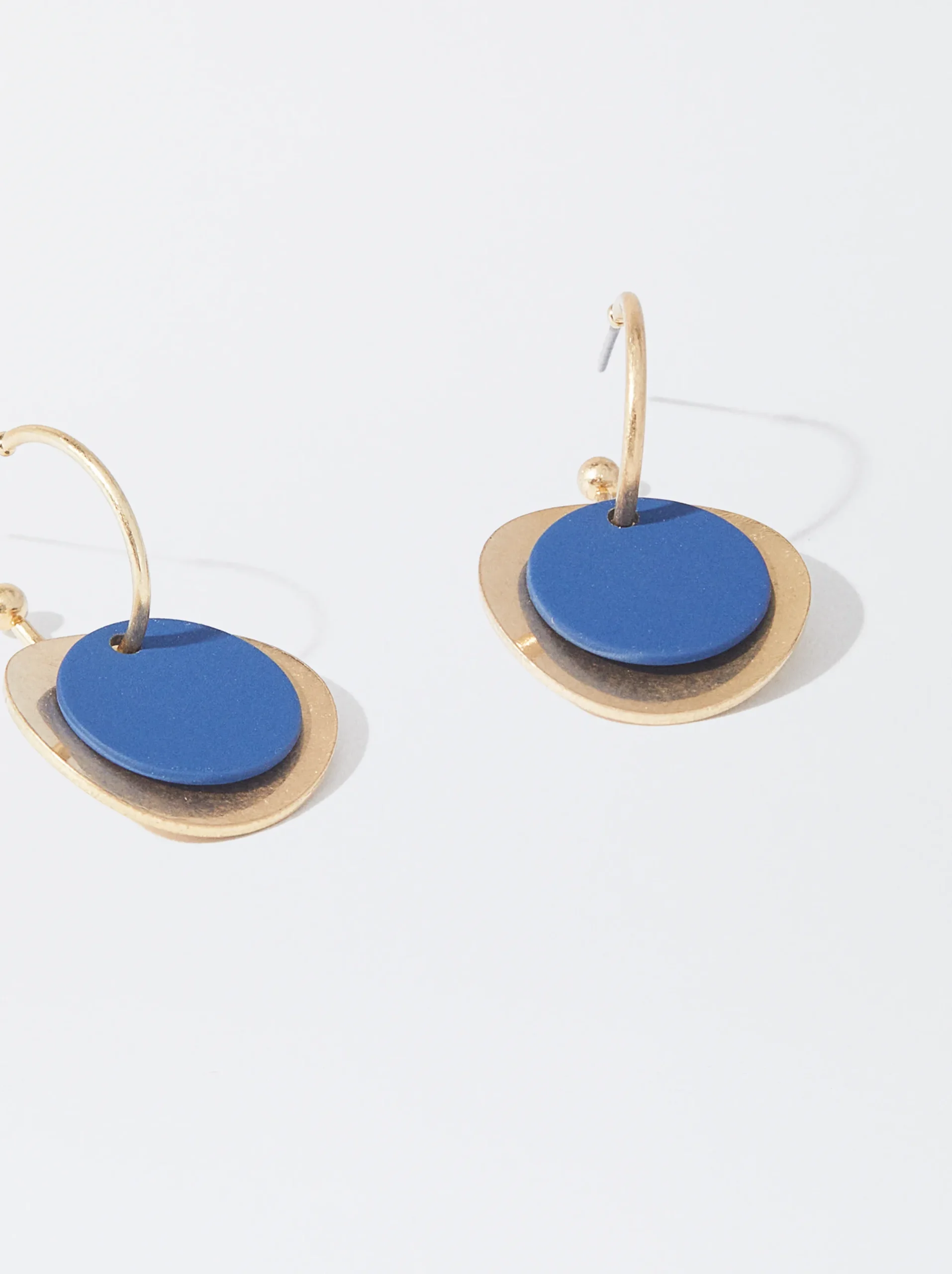PARFOIS Pendientes Dorados Azul Flash Sale