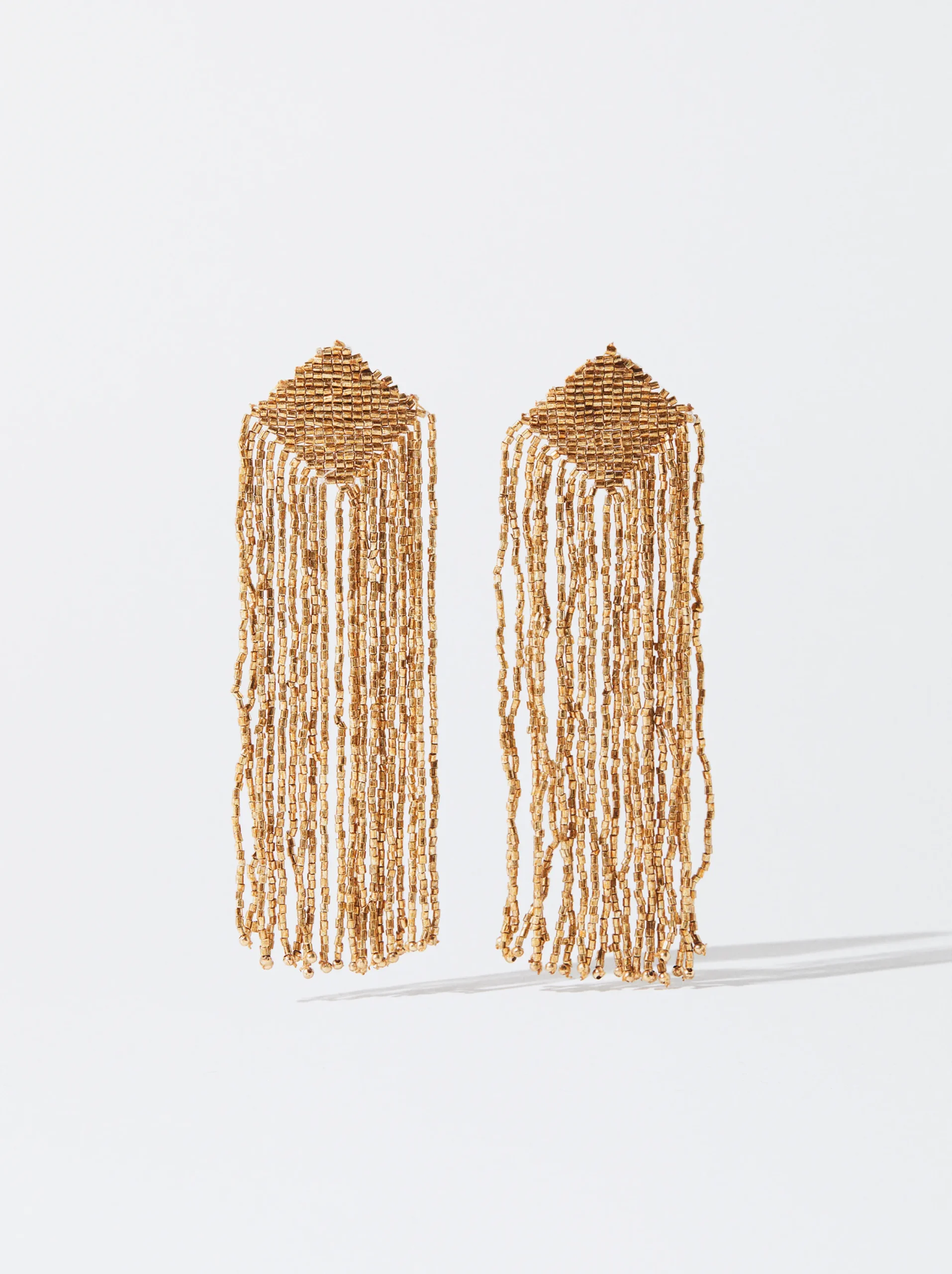PARFOIS Pendientes s Con Abalorios Dorado Cheap