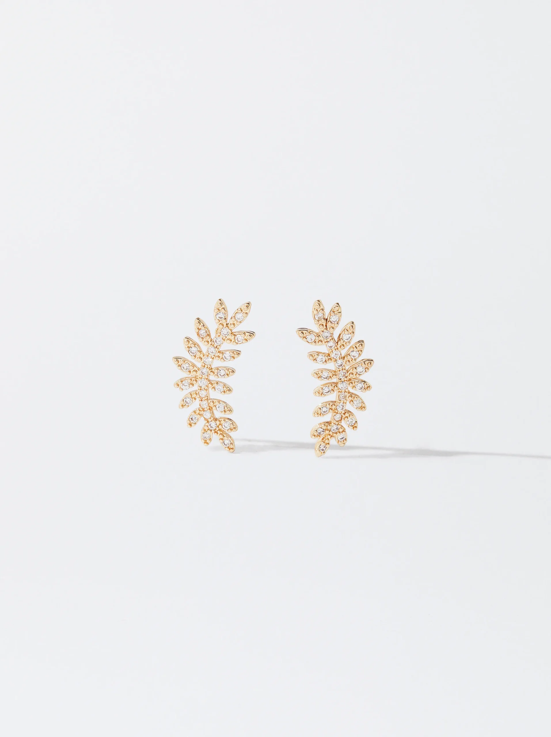 PARFOIS Pendientes Dorados Con Circonitas Cheap
