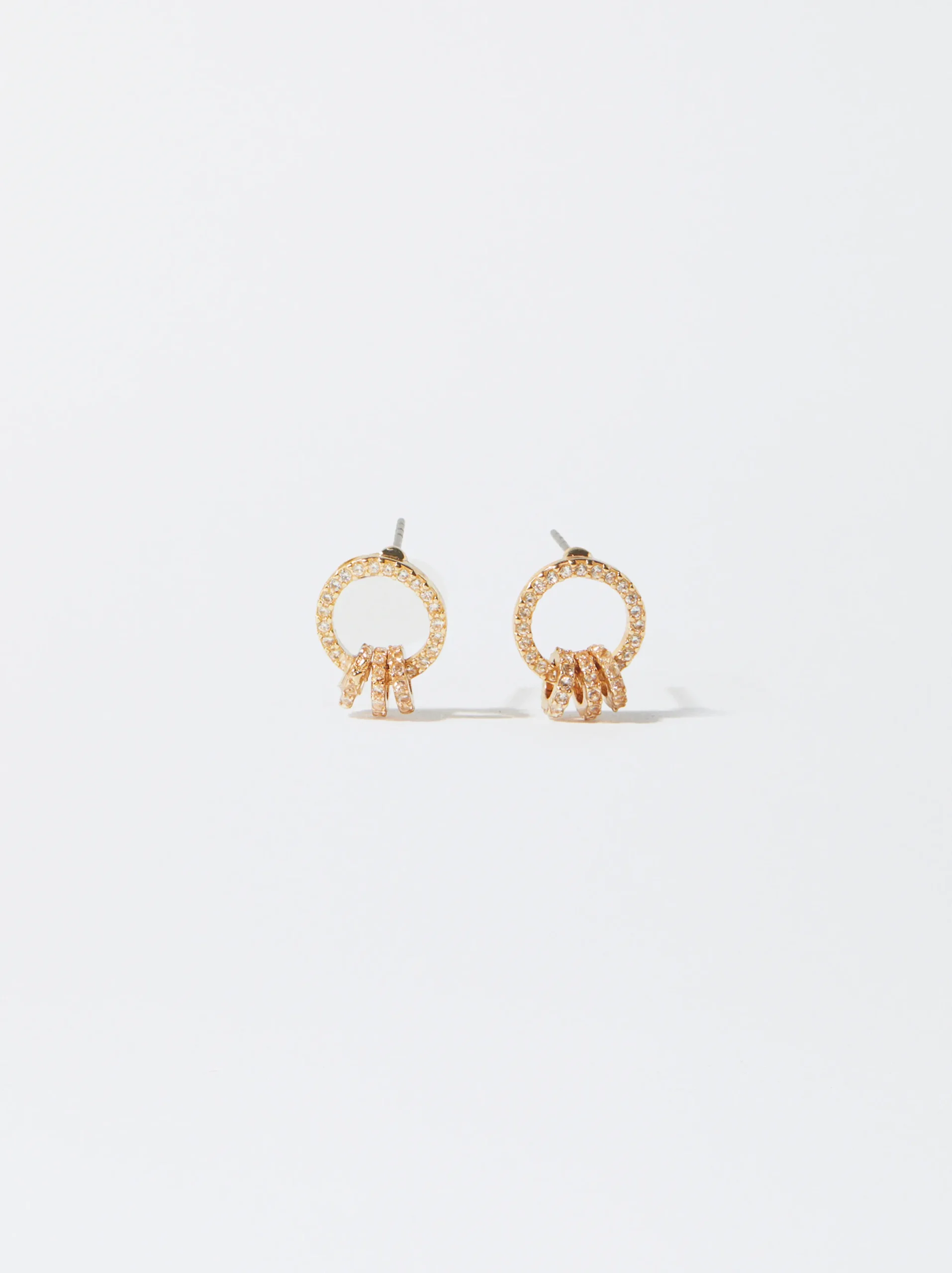 PARFOIS Pendientes s Con Circonitas Dorado Cheap