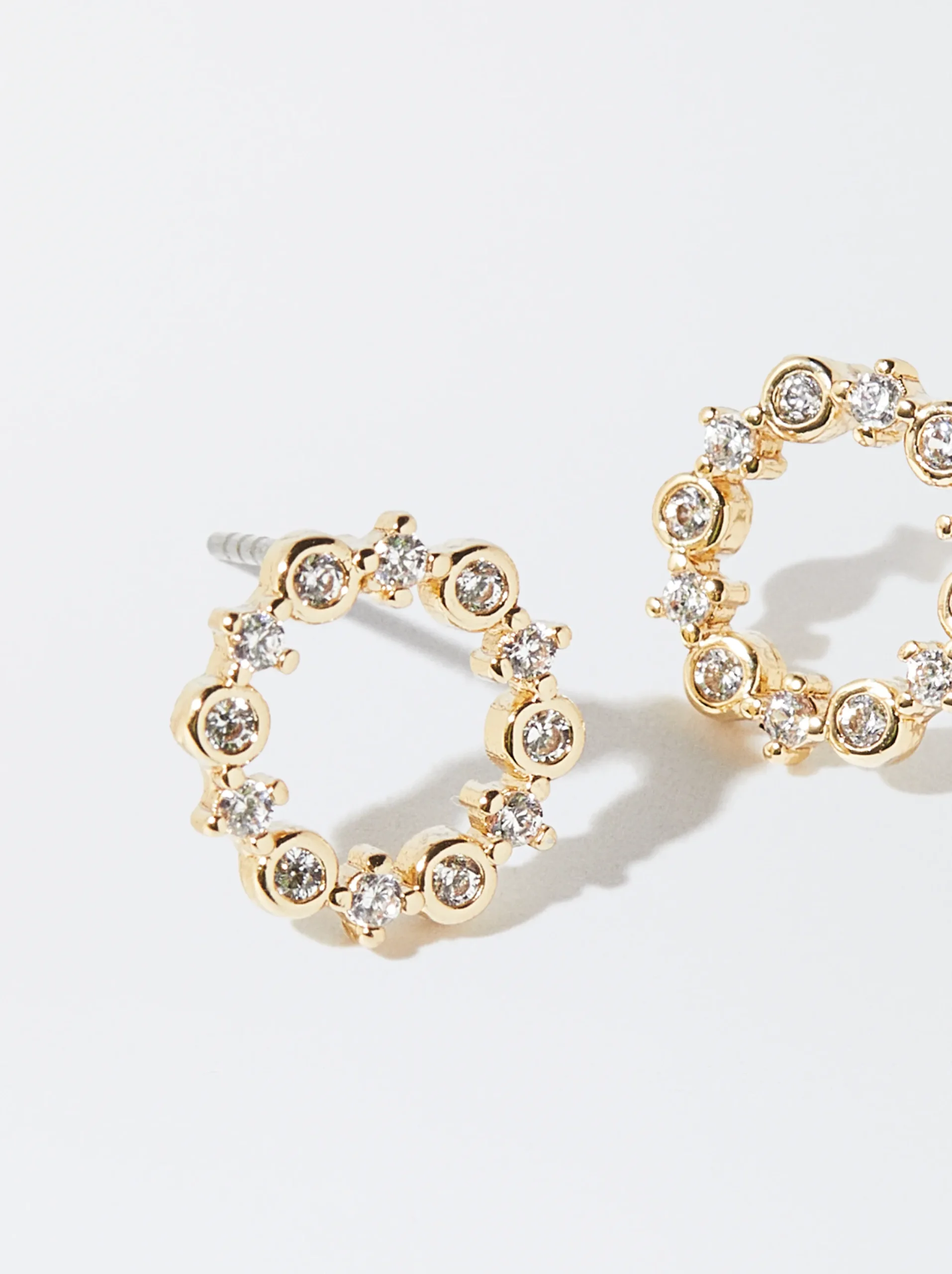 PARFOIS Pendientes s Con Circonitas Dorado Best