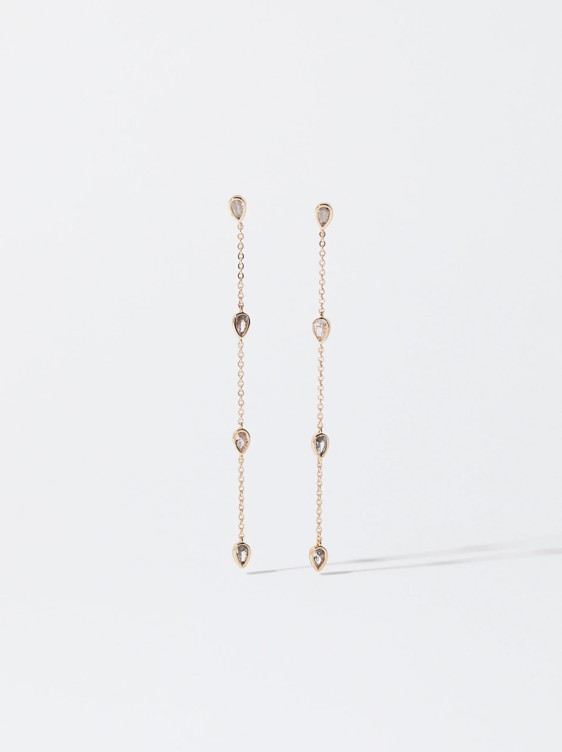 PARFOIS Pendientes s Con Circonitas Dorado Clearance