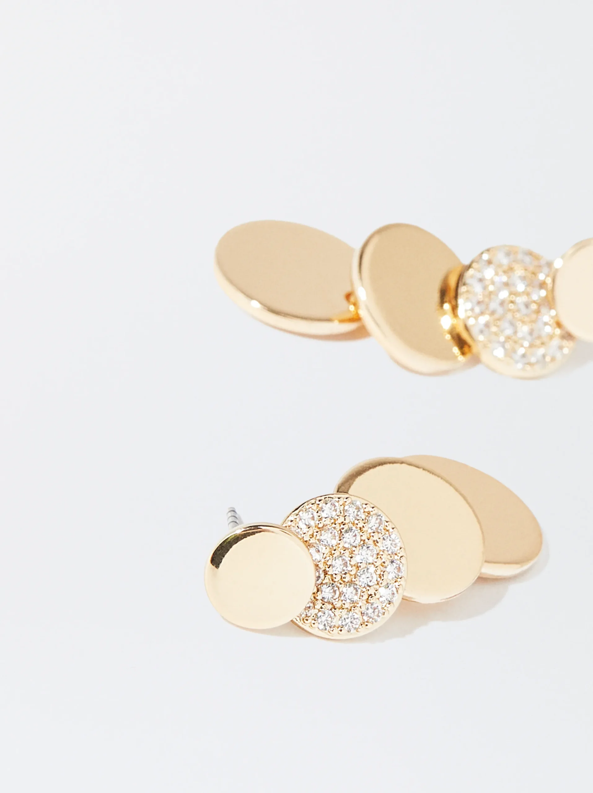 PARFOIS Pendientes s Con Circonitas Dorado Outlet