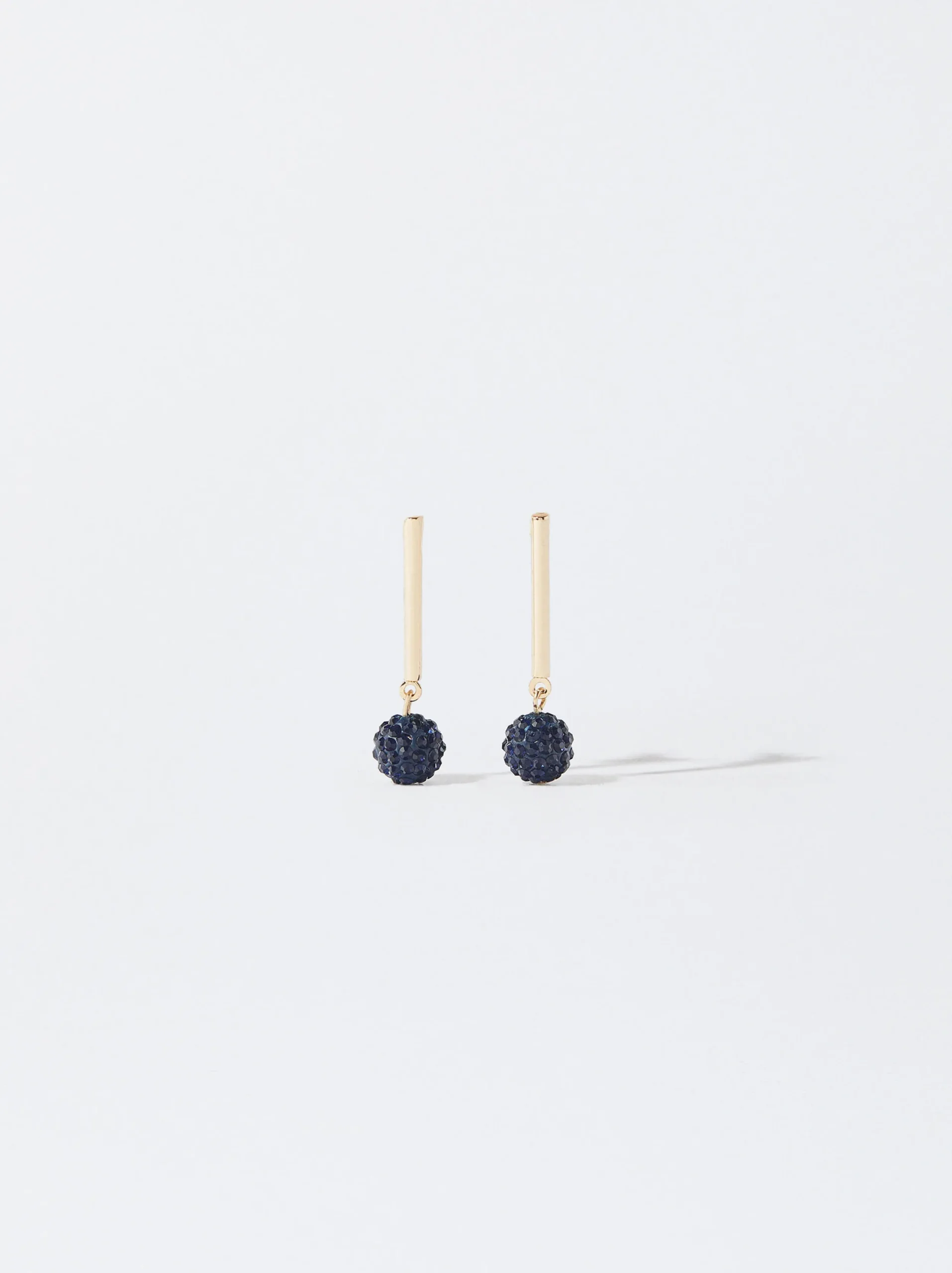 PARFOIS Pendientes Dorados Con Cristales Azul Clearance