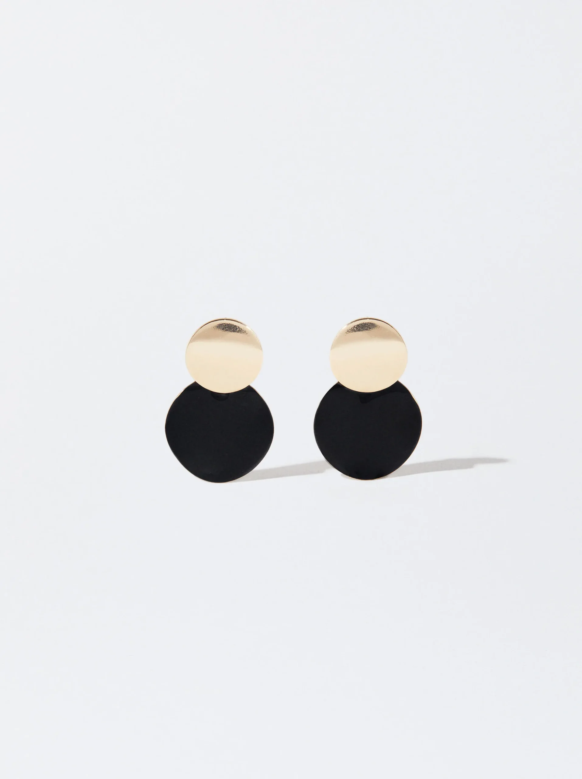 PARFOIS Pendientes Dorados Con Esmalte Negro Clearance