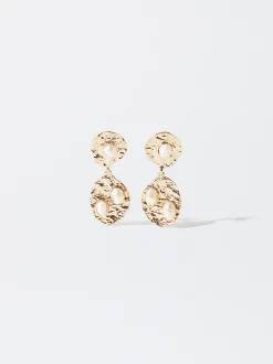 PARFOIS Pendientes Dorados Con Perlas Blanco Cheap