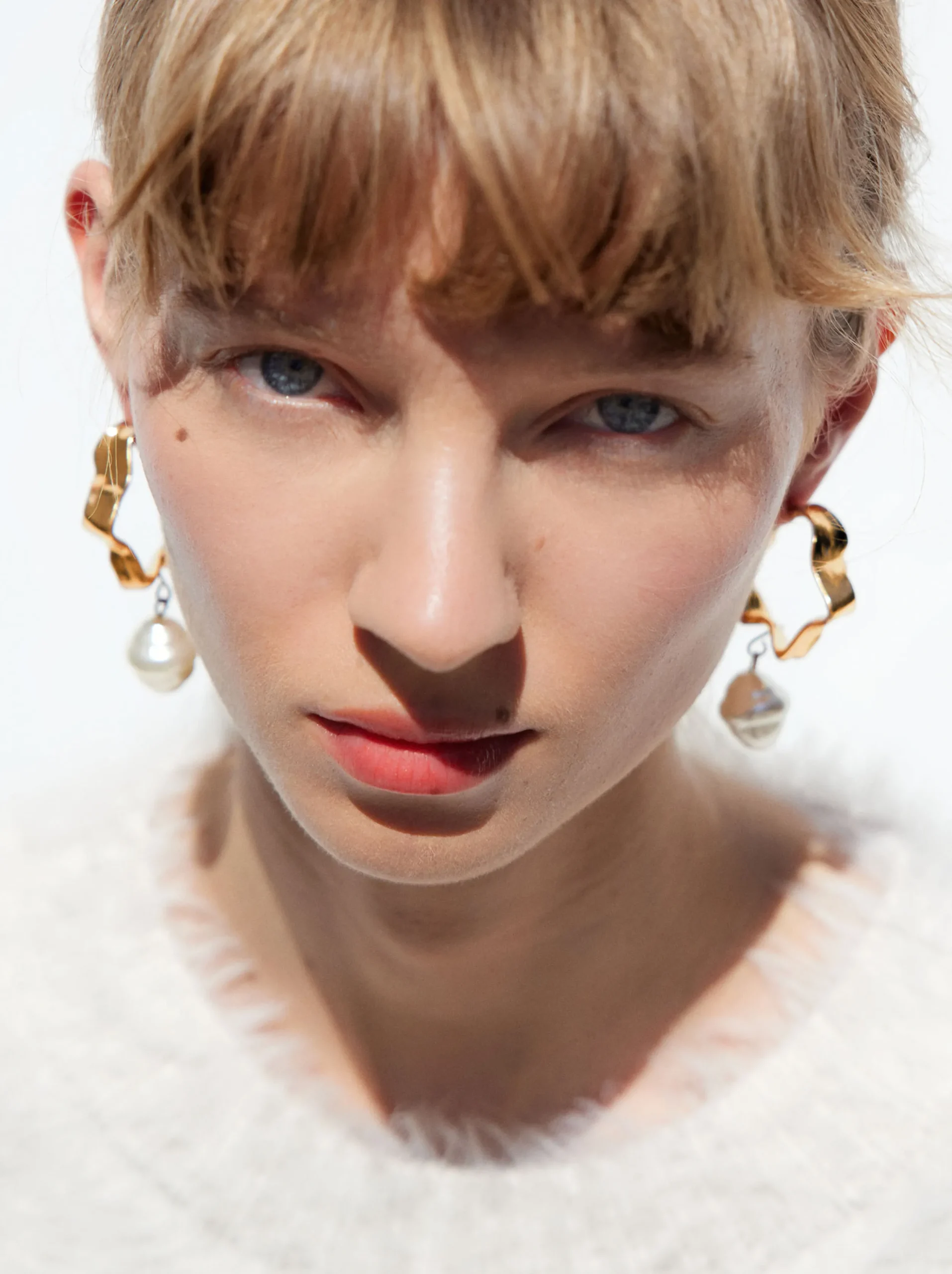PARFOIS Pendientes Dorados Con Perlas Blanco Hot